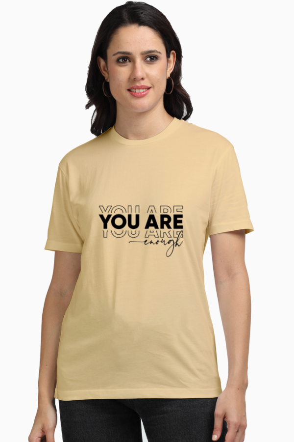 You Are Enough Supima Cotton Short Sleeve Neck T-Shirt - Image 3