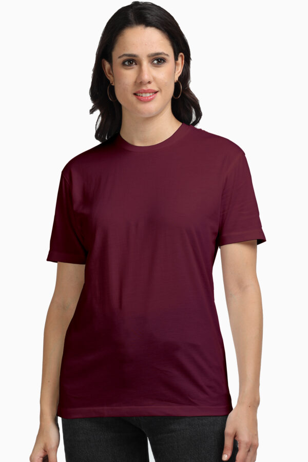 Maroon Supima Cotton Short Sleeve Neck T-shirt