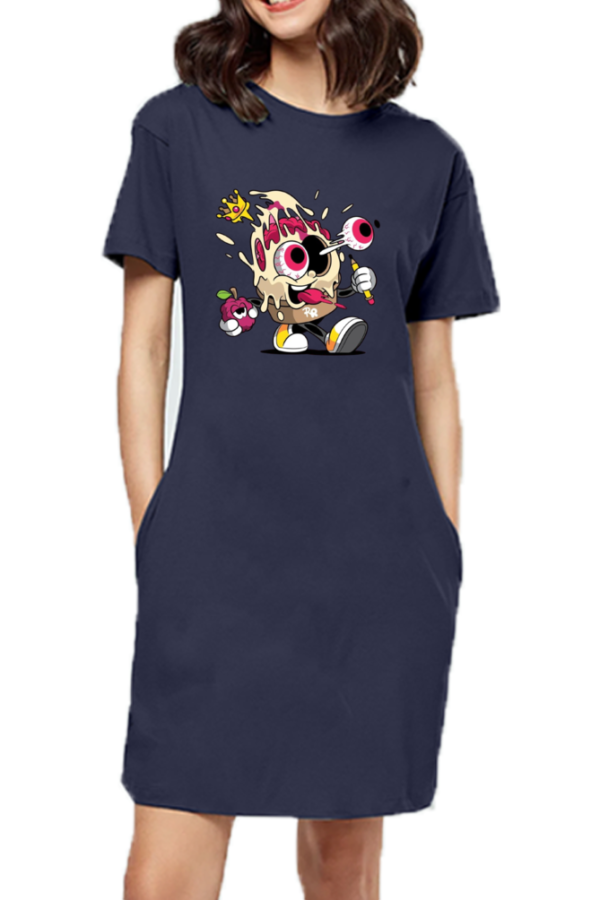 Berry Drip Women T-Shirt Dress - Image 3